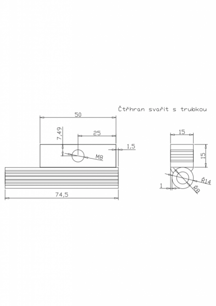 Zvedací rozpěra předlohy