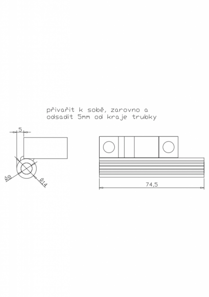 Kotvící rozpěra předlohy horní