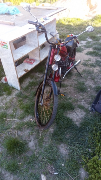 Red Black chopper front